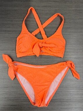 Coral Flower Terry Bikini Set